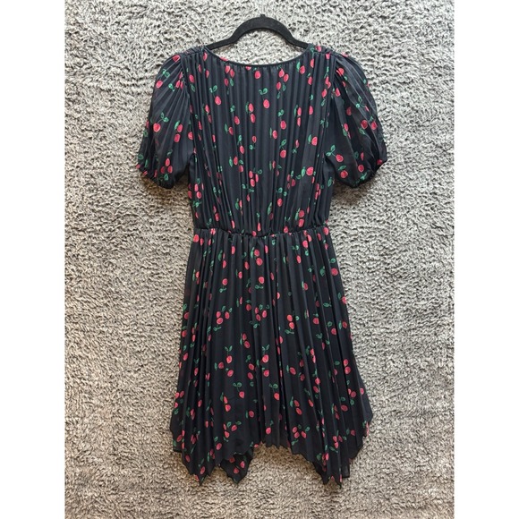 The Kooples Women's Cherry Print Asymmetric Midi Dress Size 0 - Picture 2 of 11